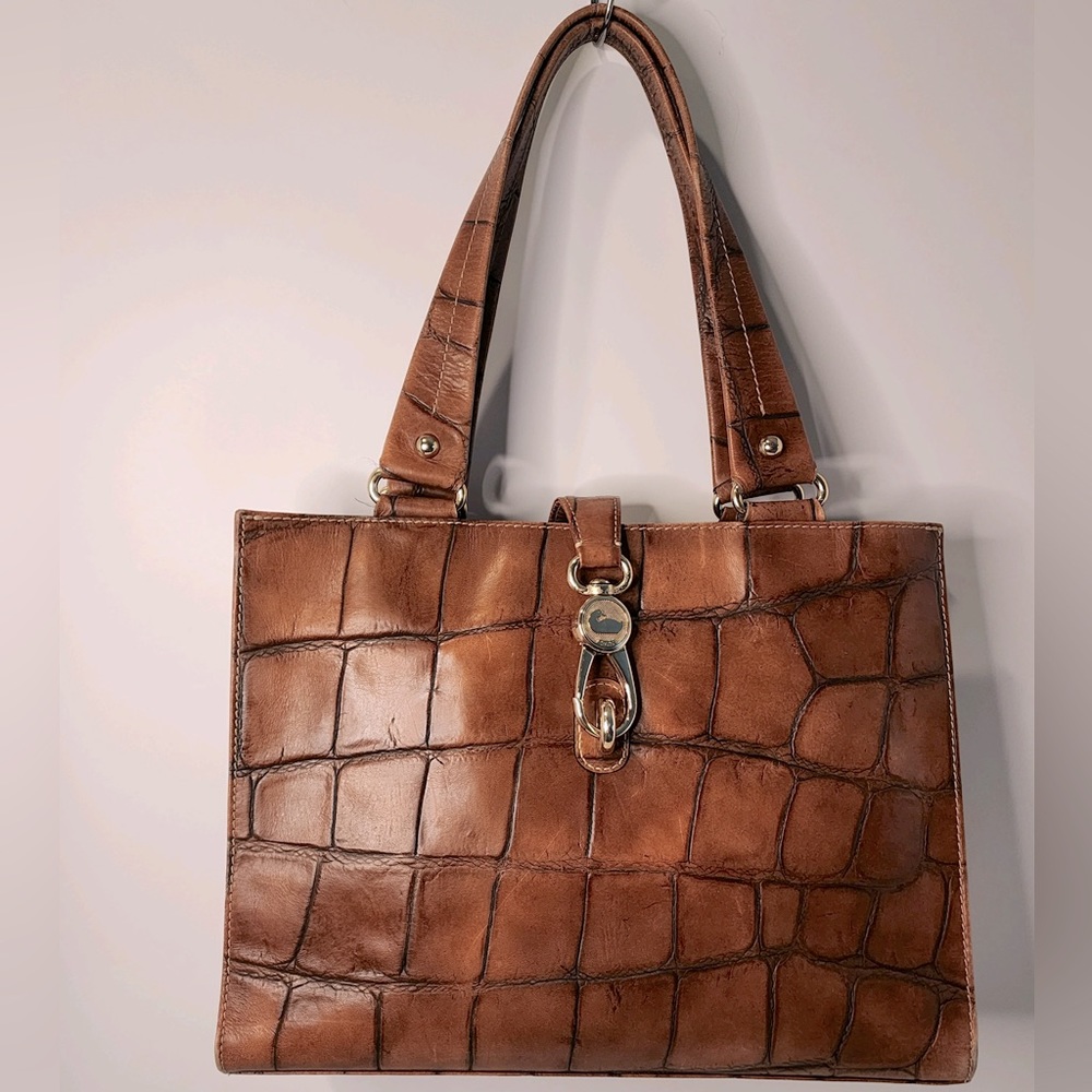 Dooney&Bourke Genuine Italian Leather Croc Embossed Pembrook AmelieTote Handbag